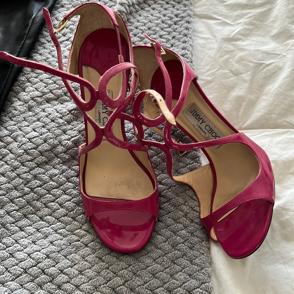 jimmy choo hot pink pump